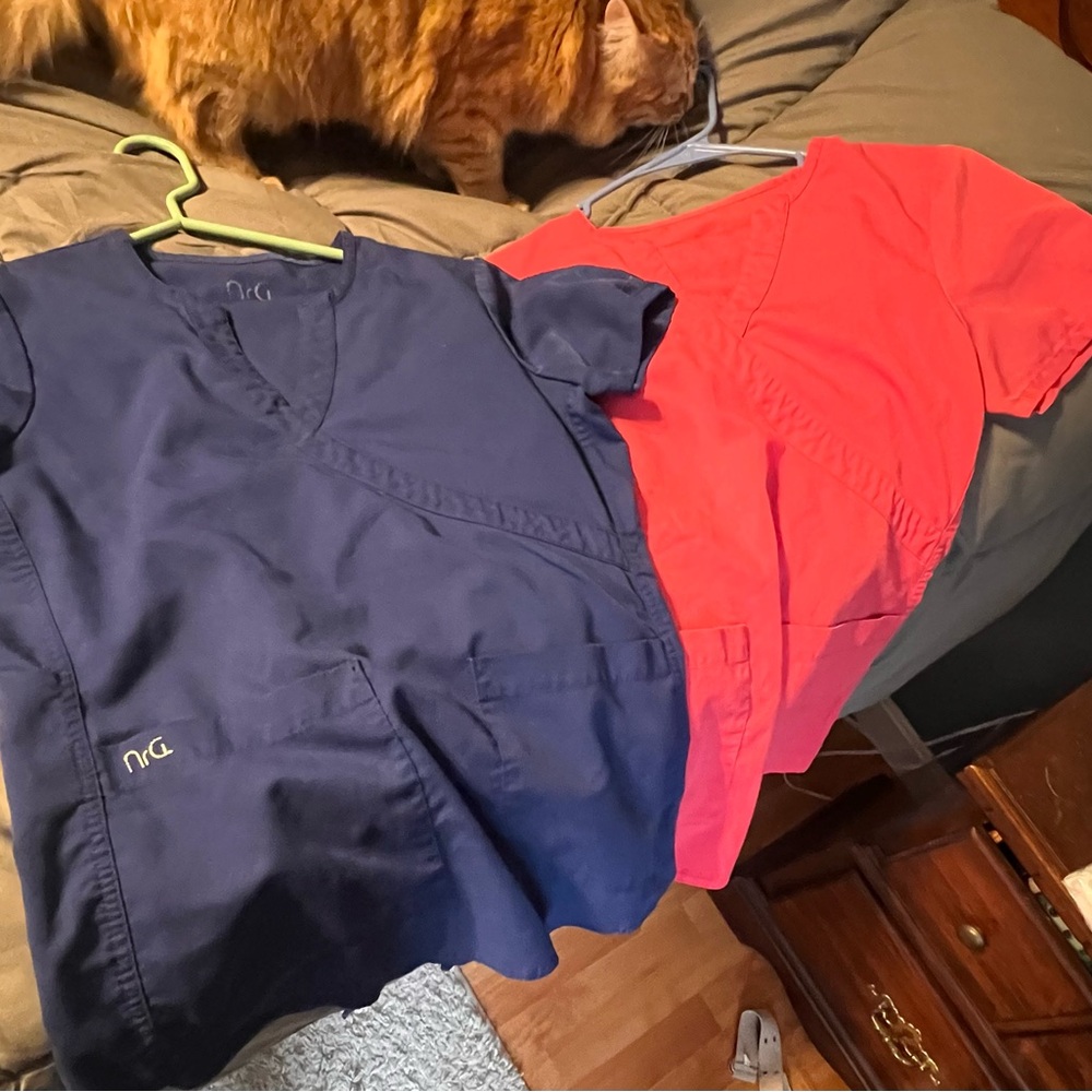 Scrub sets -  blue and salmon pink